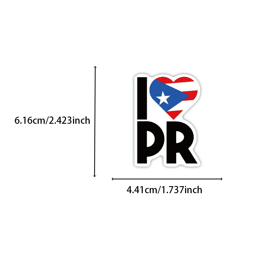 50PCS Cartoon Puerto Rico Stickers Decorative Guitar Phone Case DIY Luggage Laptop Waterproof Stickers