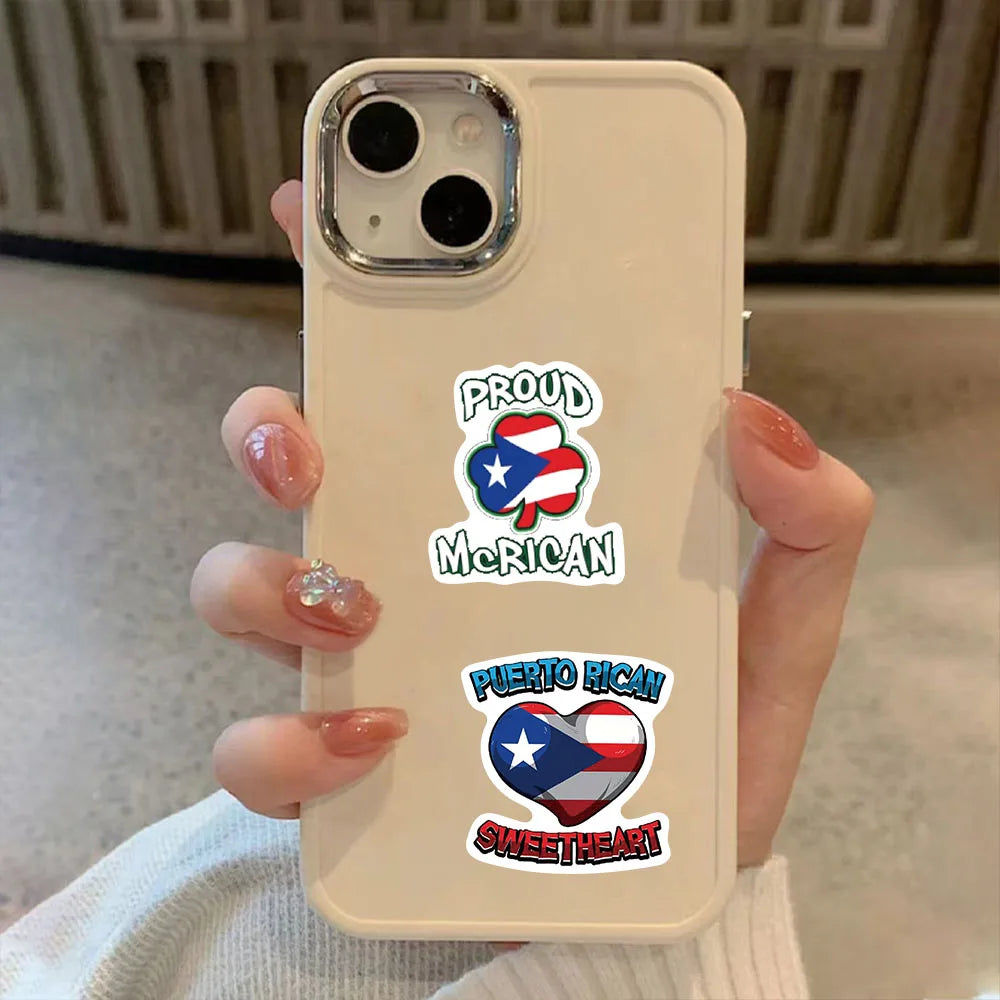 50PCS Cartoon Puerto Rico Stickers Decorative Guitar Phone Case DIY Luggage Laptop Waterproof Stickers