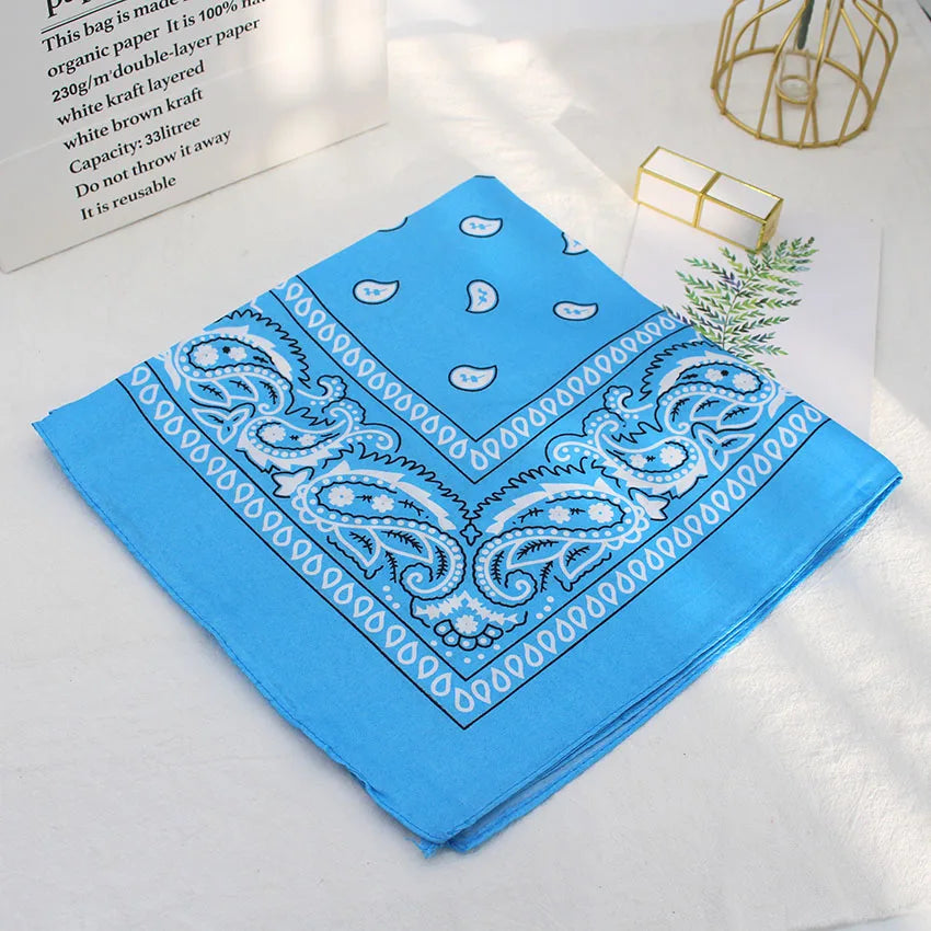 Bandana Square Head Hip Hop Black Scarves Women Sports Bandana Hair Band Neck Scarf Sports Headwear Handkerchief