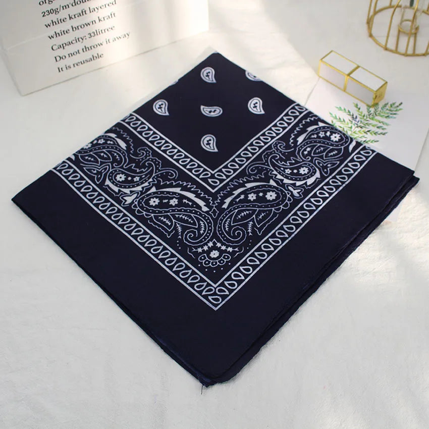Bandana Square Head Hip Hop Black Scarves Women Sports Bandana Hair Band Neck Scarf Sports Headwear Handkerchief