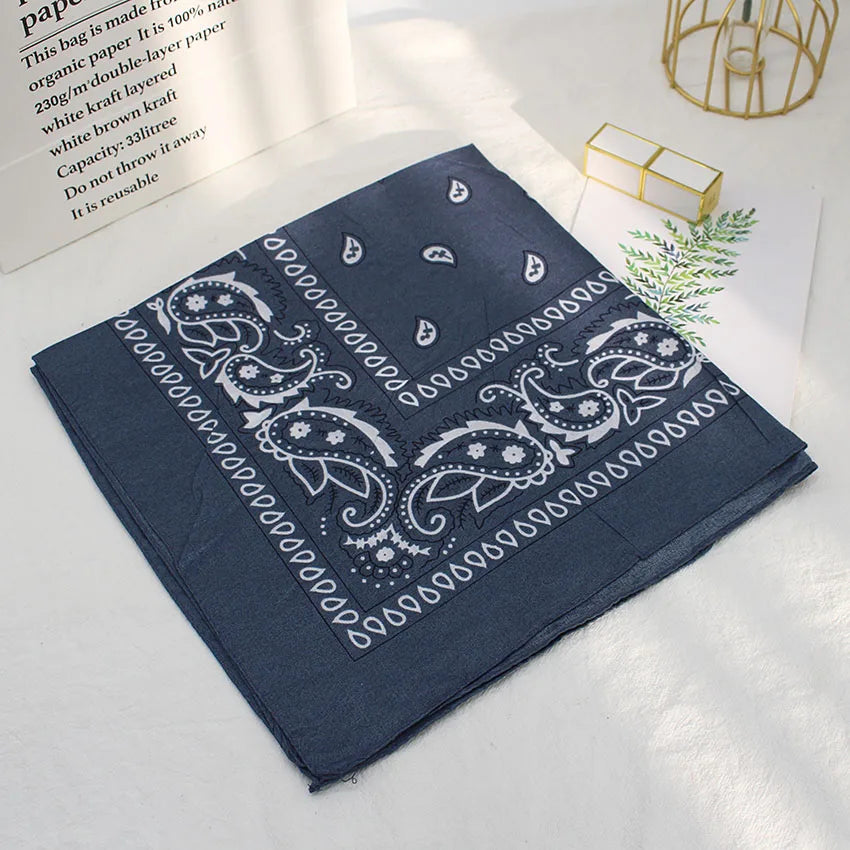 Bandana Square Head Hip Hop Black Scarves Women Sports Bandana Hair Band Neck Scarf Sports Headwear Handkerchief