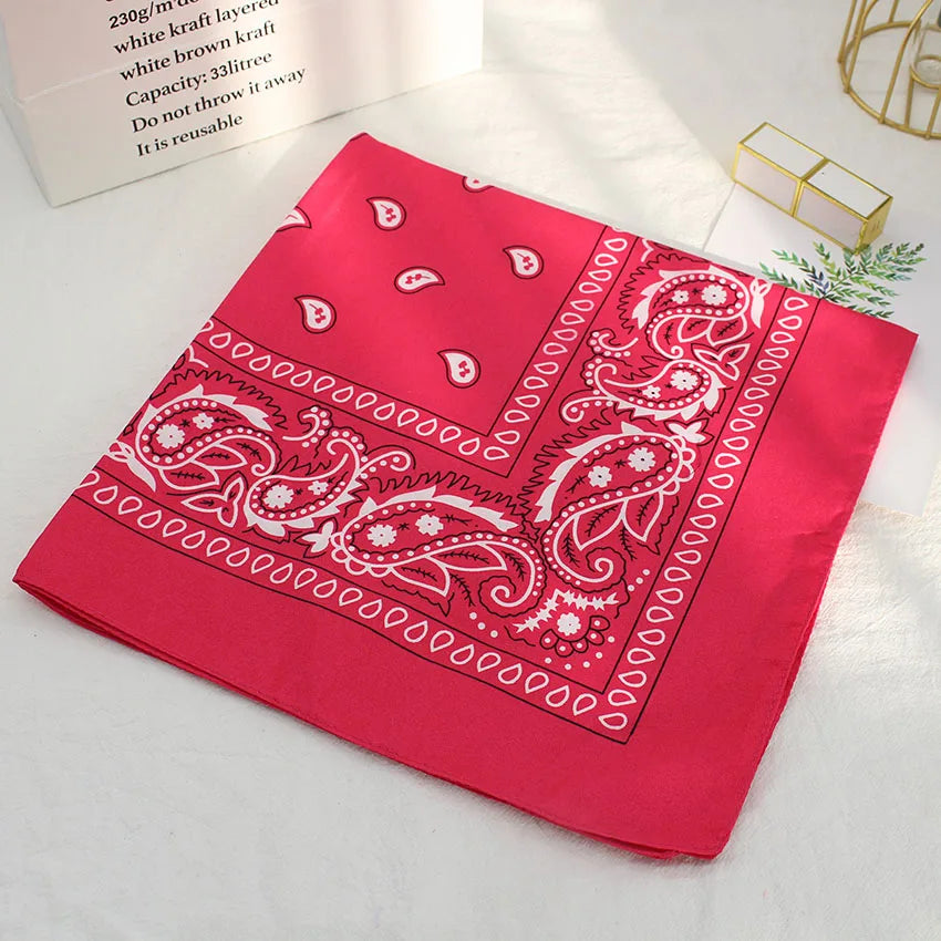 Bandana Square Head Hip Hop Black Scarves Women Sports Bandana Hair Band Neck Scarf Sports Headwear Handkerchief