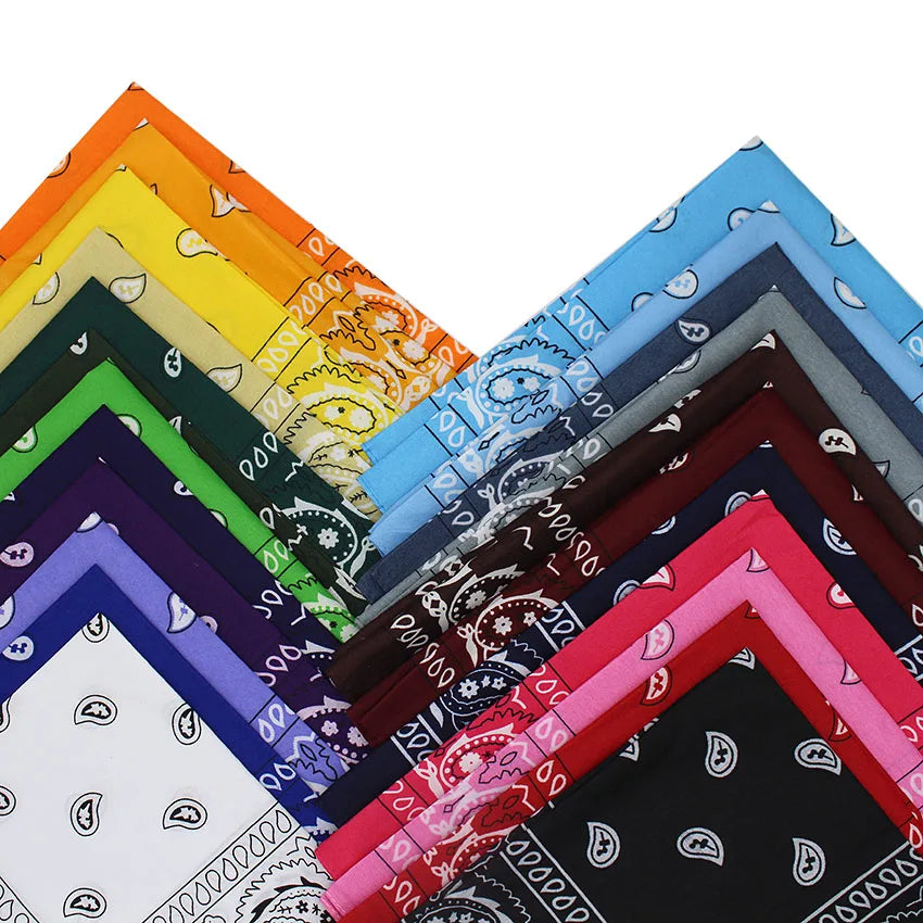 Bandana Square Head Hip Hop Black Scarves Women Sports Bandana Hair Band Neck Scarf Sports Headwear Handkerchief