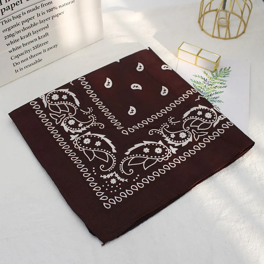 Bandana Square Head Hip Hop Black Scarves Women Sports Bandana Hair Band Neck Scarf Sports Headwear Handkerchief