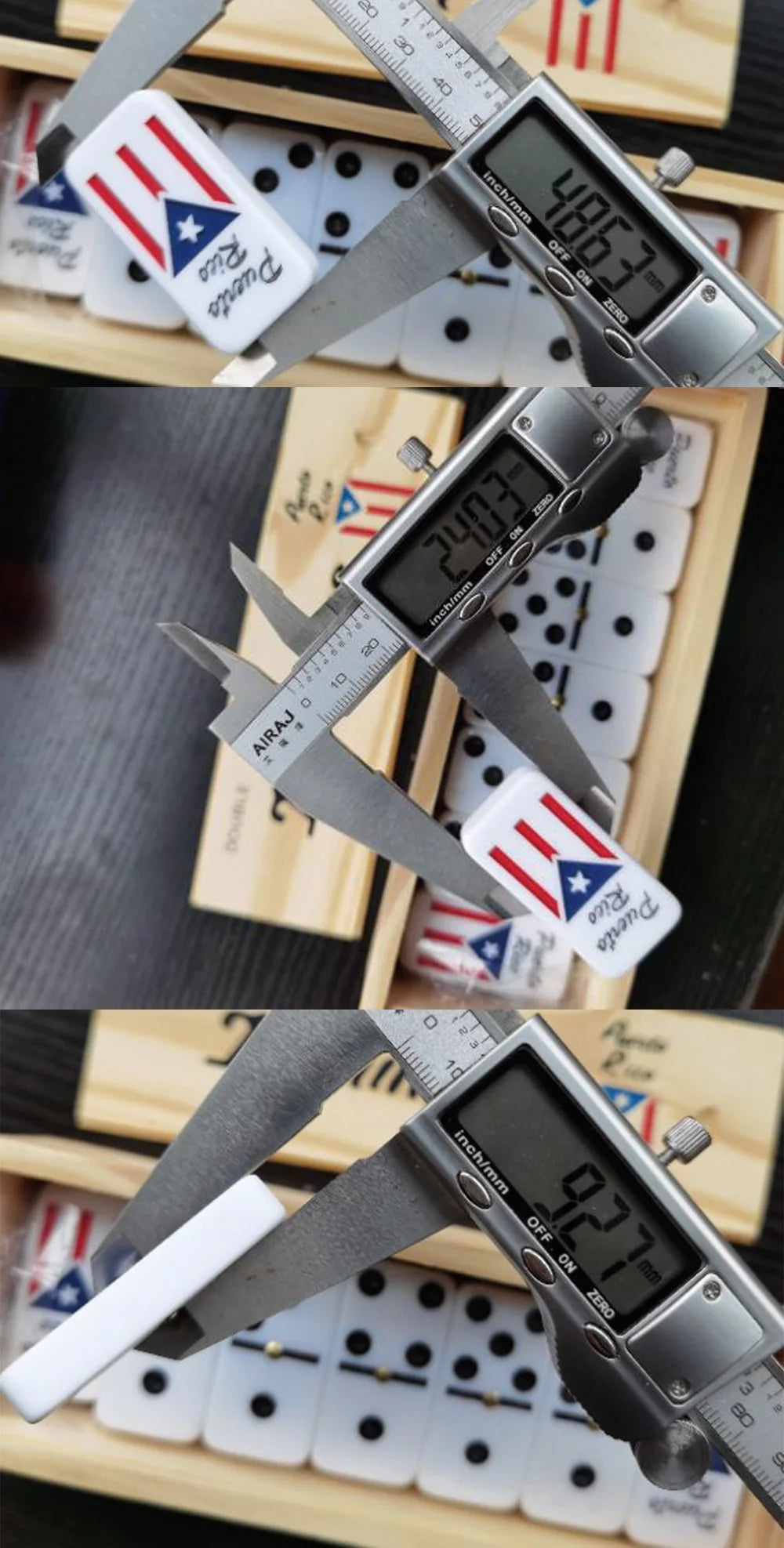 Double Six Puerto Rico Domino in Wood Box Play Table Game with Your Friends