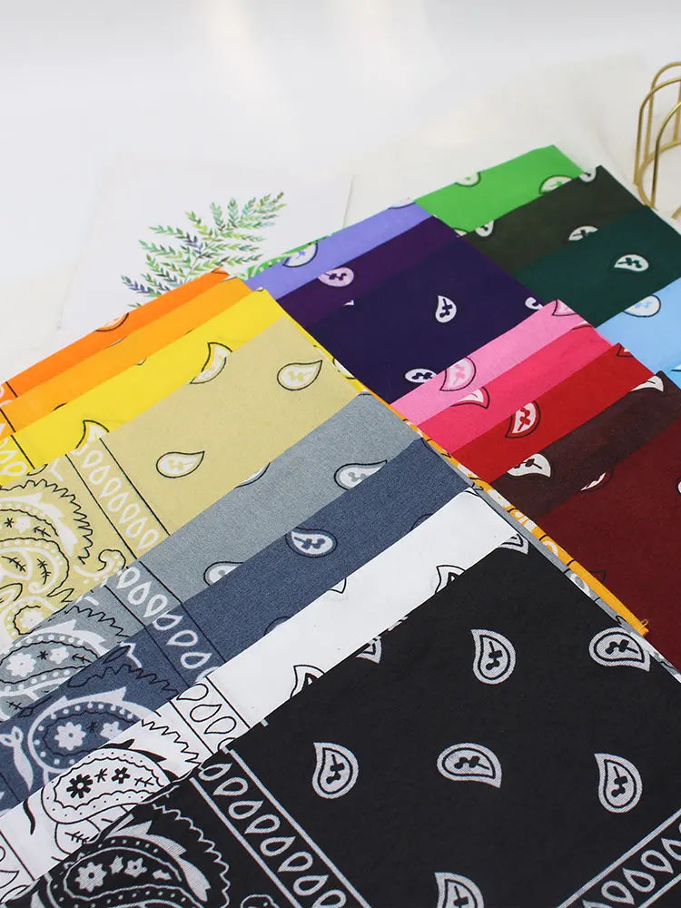 Bandana Square Head Hip Hop Black Scarves Women Sports Bandana Hair Band Neck Scarf Sports Headwear Handkerchief
