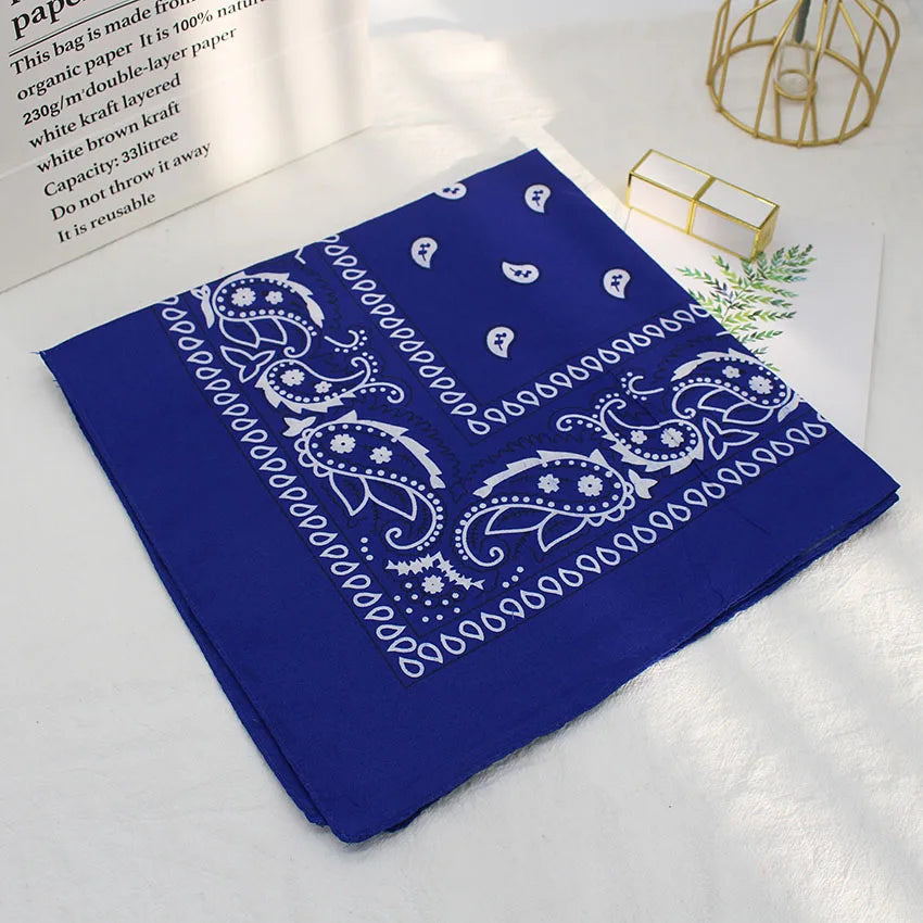 Bandana Square Head Hip Hop Black Scarves Women Sports Bandana Hair Band Neck Scarf Sports Headwear Handkerchief
