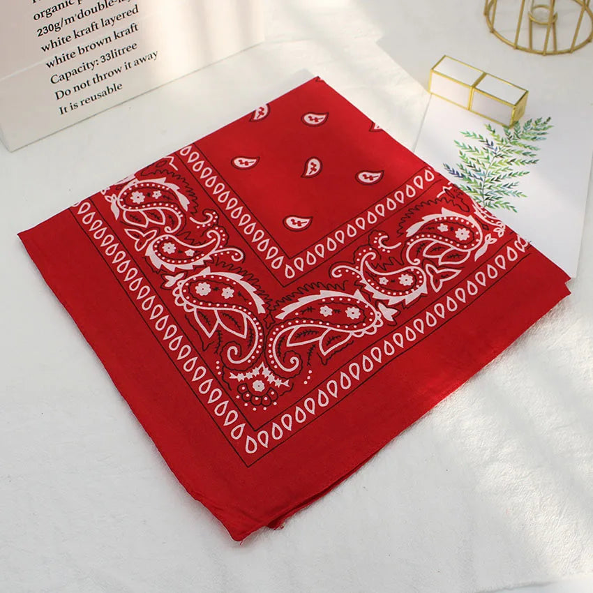 Bandana Square Head Hip Hop Black Scarves Women Sports Bandana Hair Band Neck Scarf Sports Headwear Handkerchief