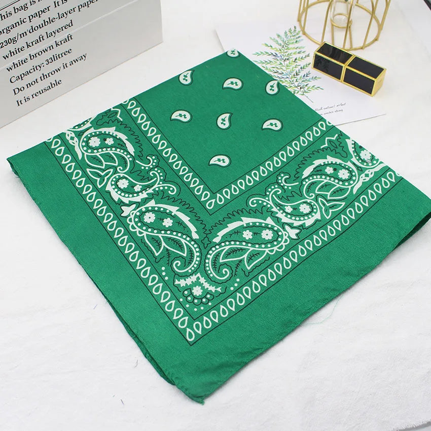 Bandana Square Head Hip Hop Black Scarves Women Sports Bandana Hair Band Neck Scarf Sports Headwear Handkerchief