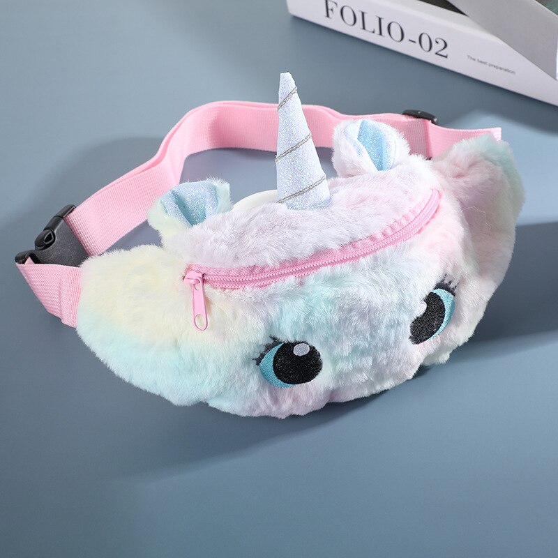 Kid Waist Bag For Girl Boy Cute Fanny Cartoon Dinosaur Chest Bag Children Belt Bag Money Pouch Baby Zipper Waist Pack Bum Bag