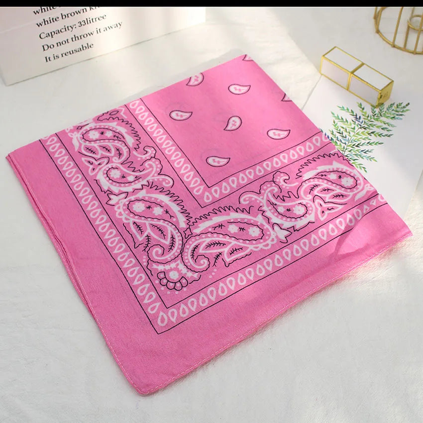 Bandana Square Head Hip Hop Black Scarves Women Sports Bandana Hair Band Neck Scarf Sports Headwear Handkerchief
