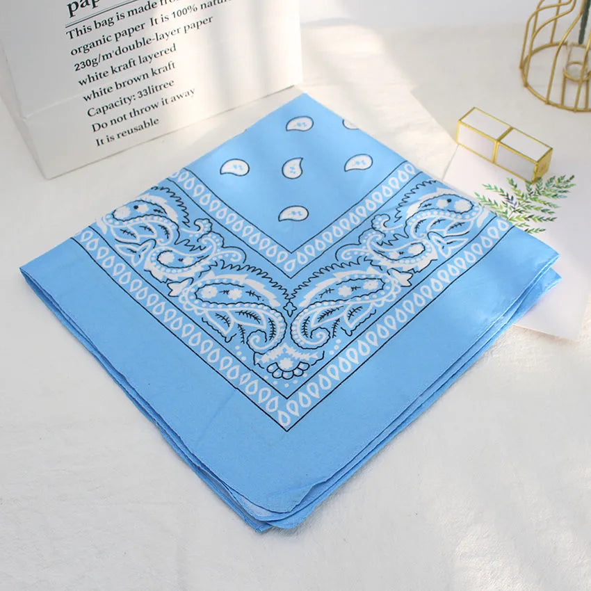 Bandana Square Head Hip Hop Black Scarves Women Sports Bandana Hair Band Neck Scarf Sports Headwear Handkerchief