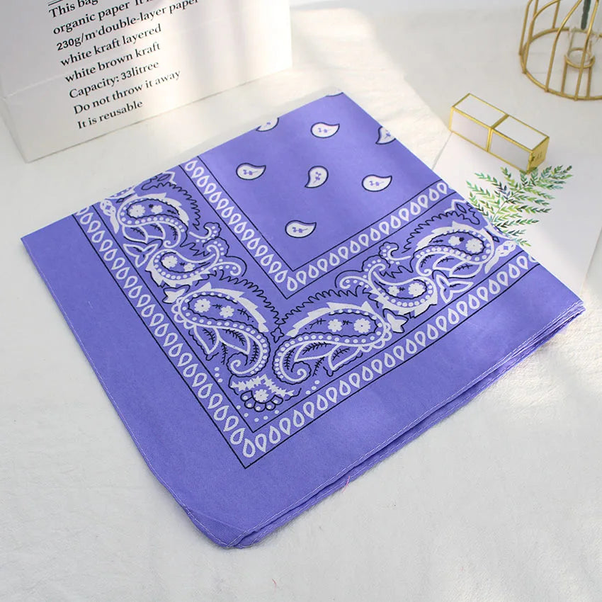Bandana Square Head Hip Hop Black Scarves Women Sports Bandana Hair Band Neck Scarf Sports Headwear Handkerchief
