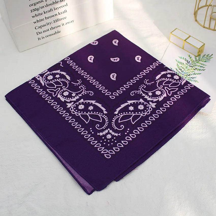 Bandana Square Head Hip Hop Black Scarves Women Sports Bandana Hair Band Neck Scarf Sports Headwear Handkerchief