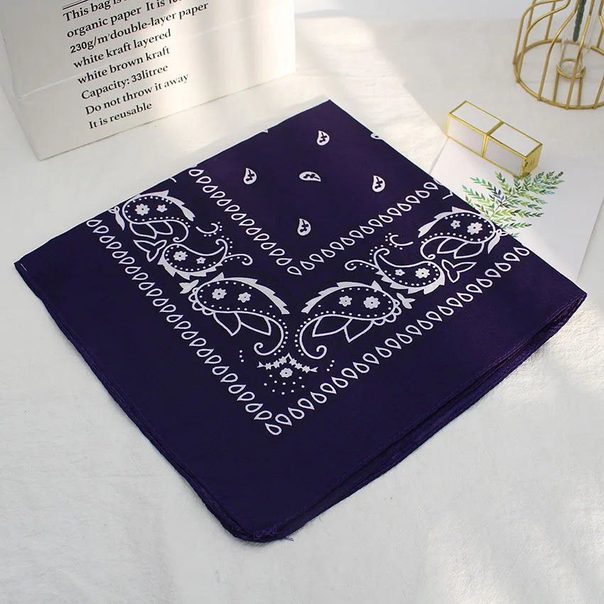 Bandana Square Head Hip Hop Black Scarves Women Sports Bandana Hair Band Neck Scarf Sports Headwear Handkerchief