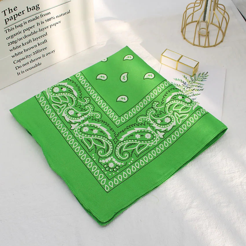 Bandana Square Head Hip Hop Black Scarves Women Sports Bandana Hair Band Neck Scarf Sports Headwear Handkerchief