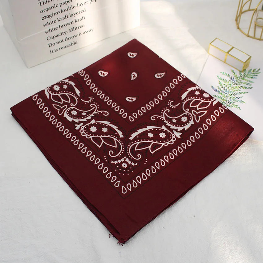 Bandana Square Head Hip Hop Black Scarves Women Sports Bandana Hair Band Neck Scarf Sports Headwear Handkerchief