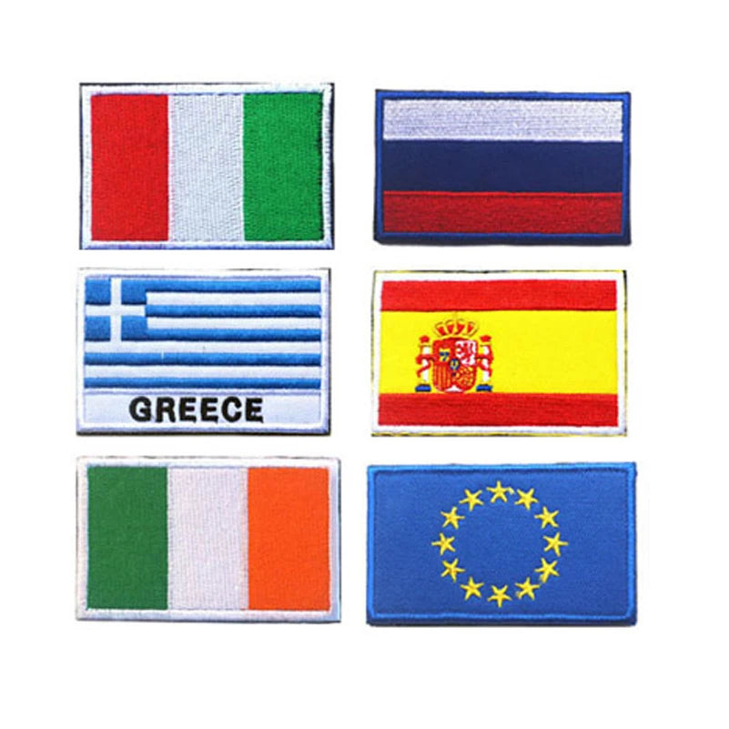 Embroidery Patches Ecuador Guatemala El Salvador Lithuania Belarus Spain Italy Germany France Poland Patch