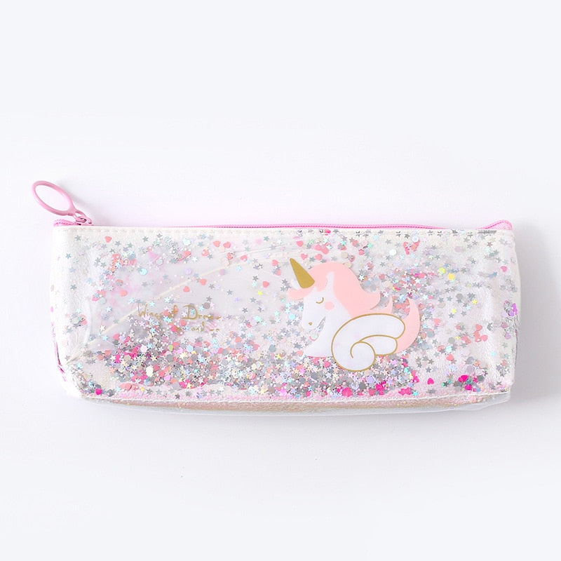 1 Pcs Kawaii Pencil Case Unicorn Wing Gift Estuches School Pencil Box Pencilcase Pencil Bag School Supplies Stationery