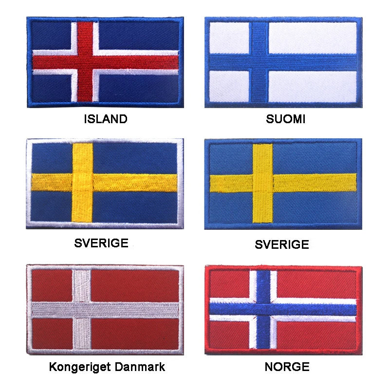 Embroidery Patches Ecuador Guatemala El Salvador Lithuania Belarus Spain Italy Germany France Poland Patch