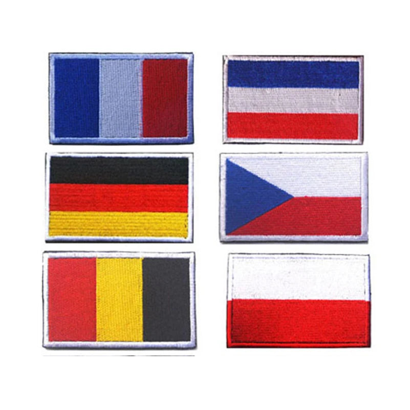 Embroidery Patches Ecuador Guatemala El Salvador Lithuania Belarus Spain Italy Germany France Poland Patch