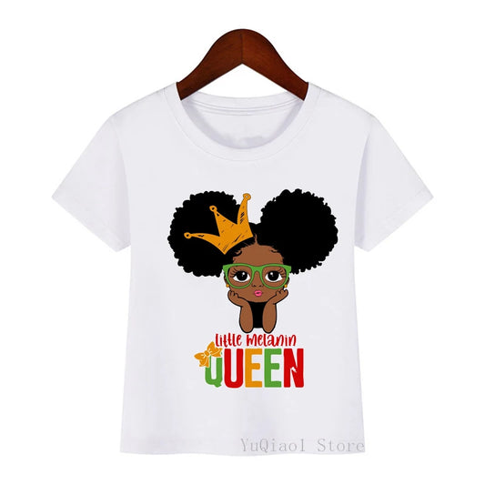 black girl magic t shirt summer melanin shirt graphic tee top for baby girls cute unicorn tshirt lovely children’s t-shirt