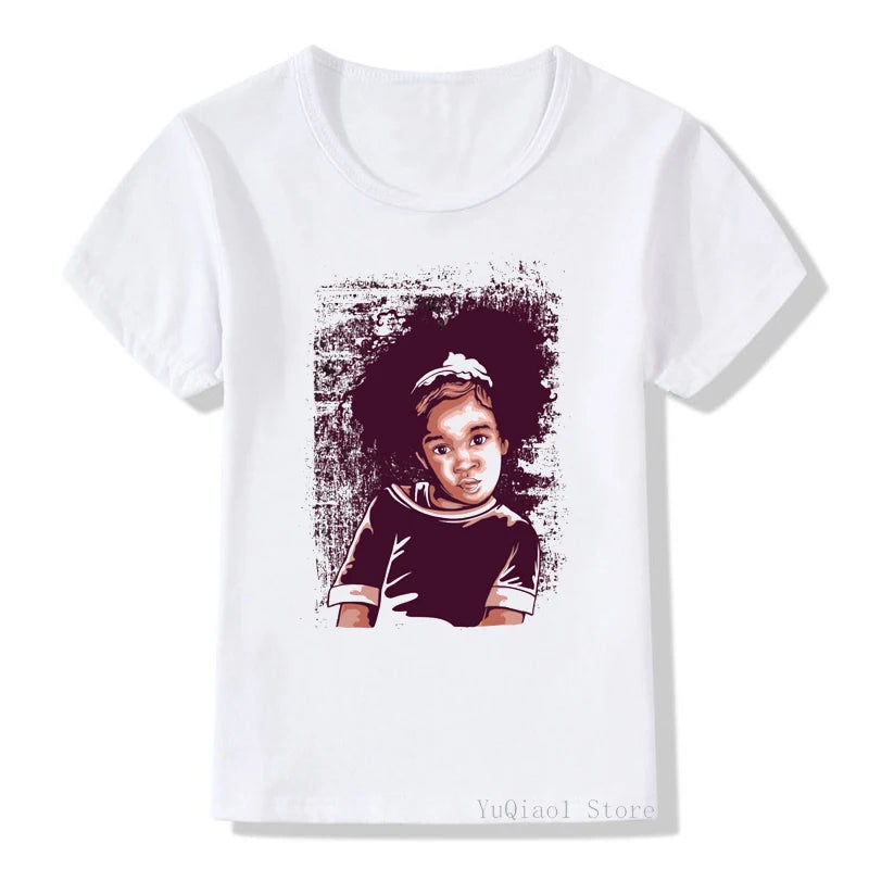 black girl magic t shirt summer melanin shirt graphic tee top for baby girls cute unicorn tshirt lovely children’s t-shirt