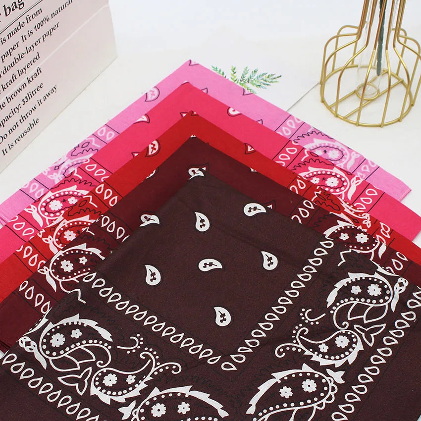 Bandana Square Head Hip Hop Black Scarves Women Sports Bandana Hair Band Neck Scarf Sports Headwear Handkerchief