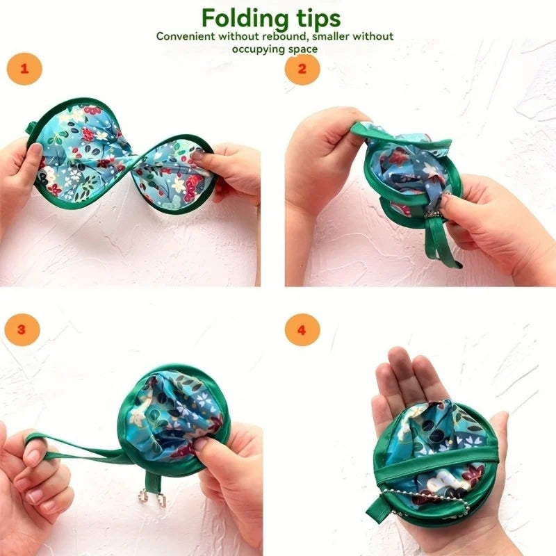 Folding Fan, Round Portable Handheld Summer Fan, Suitable for Daily, Party, Wedding, Family,Outdoor Concert,Personal Decoration