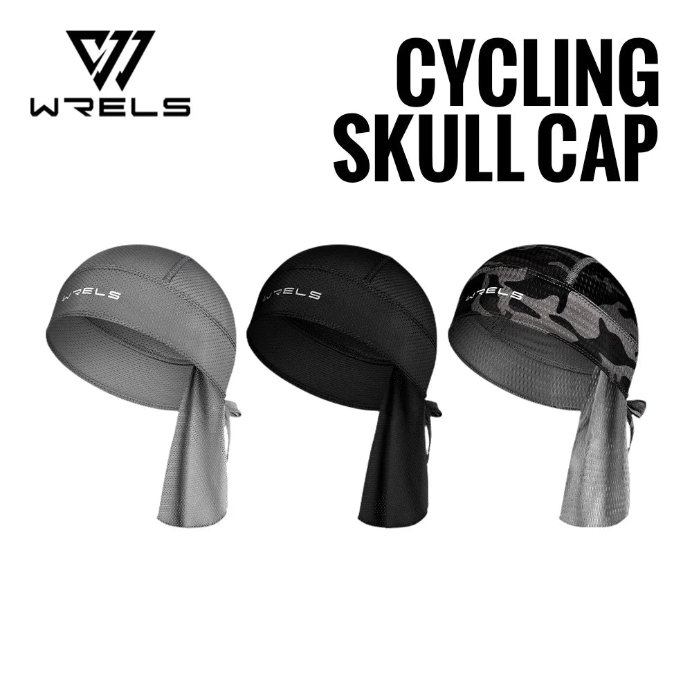 WRELS Skull Caps UV Protection Bandana Cap Sweat-Wicking Pirate Hats Breathable Pirate Hats Adjustable Running Durag Bandana