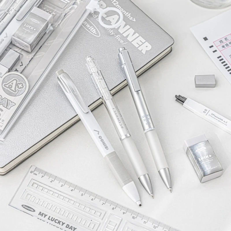 6pcs Exam Stationery Set for Students, Includes 2B Pencil, Eraser, Ruler, Gel Pens,Designed for Exams,School Supplies