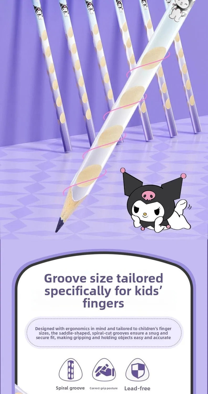 Cinnamoroll Pencil Triangular  Comfort Grip Stationery cute Cartoon Character Smooth Writing Durable Sketching Gift for Students