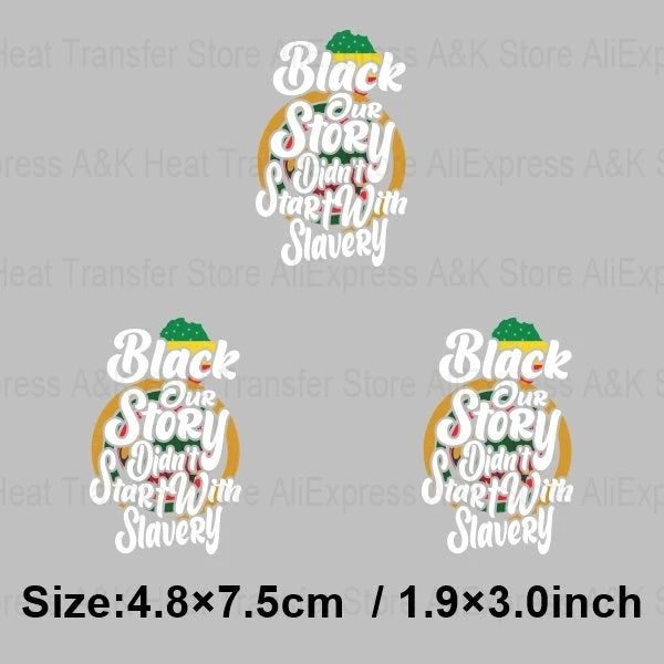 Black History Month Clothes Decals Proude Afro Man Heat Transfers Iron Patches Diy Washable Appliques Heat Press Printing