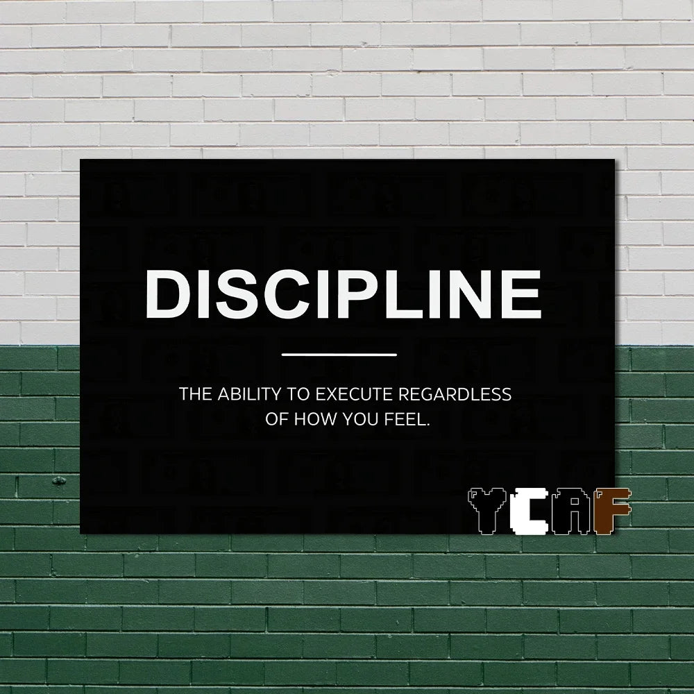 Black Minimalist Motivational Quotes Canvas Poster  Inspirational Wall Art for Office Gym and Home Decor