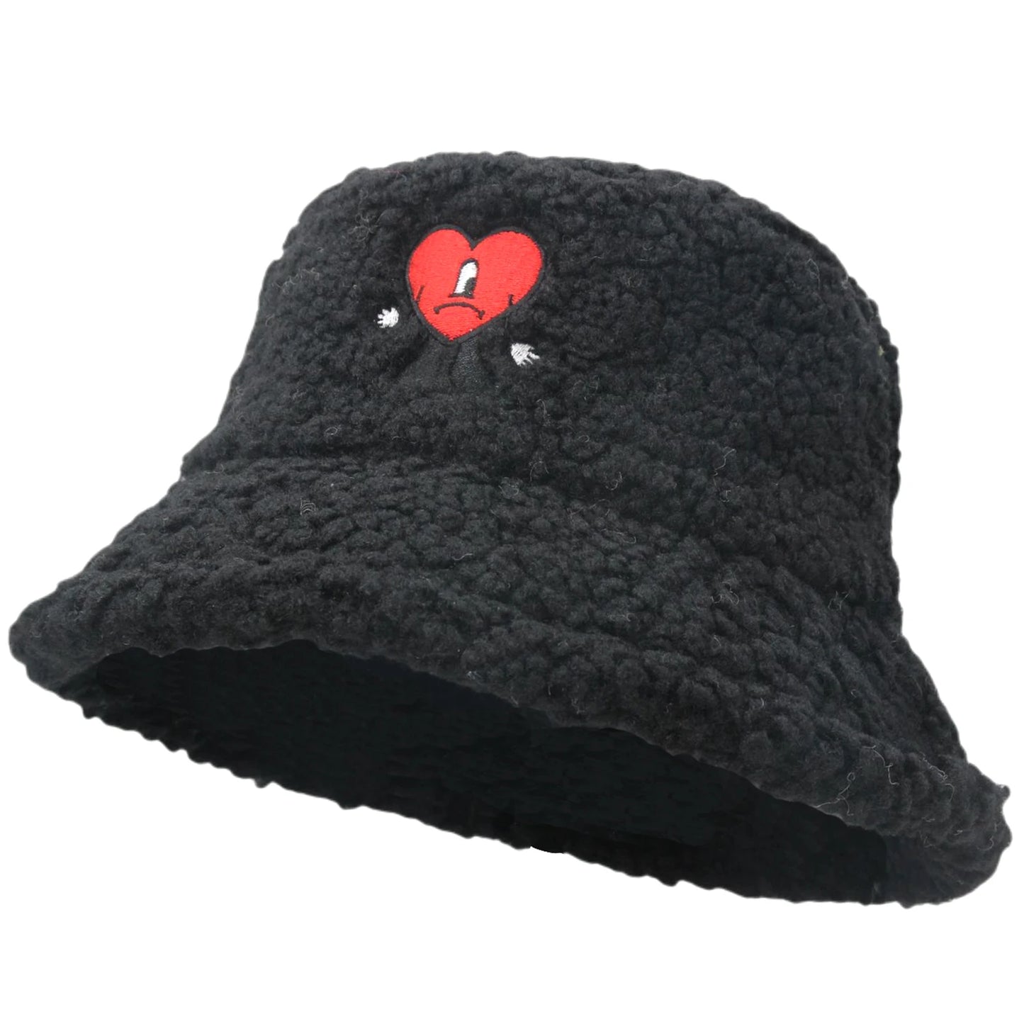 Embroidery  Bad bunny Bucket hat Un Verano sin ti Warm Winter Unisex Lamb Wool  Winter Fisherman Hat
