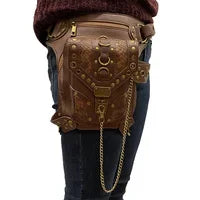 Men's Univesial Thigh Crossbody Bags Retro Fashion Outdoor Sports Belt Leg Bag Motorcycle Waterproof Canvas Waist Pack