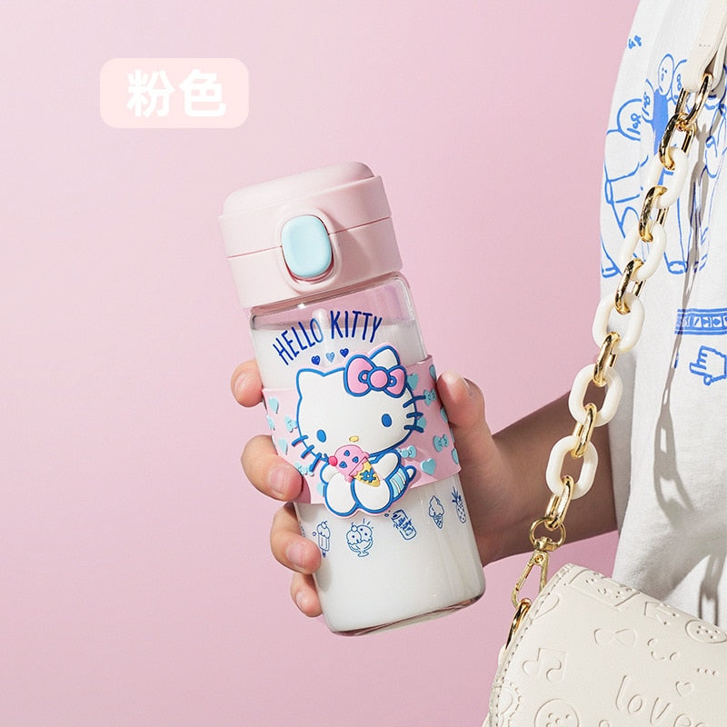 350ML Sanrio Cinnamoroll Anime Kuromi Melody Thermos Mug Cartoon Kawaii Sports Water Bottle Coffee Cup Kids Water Bottle Gift