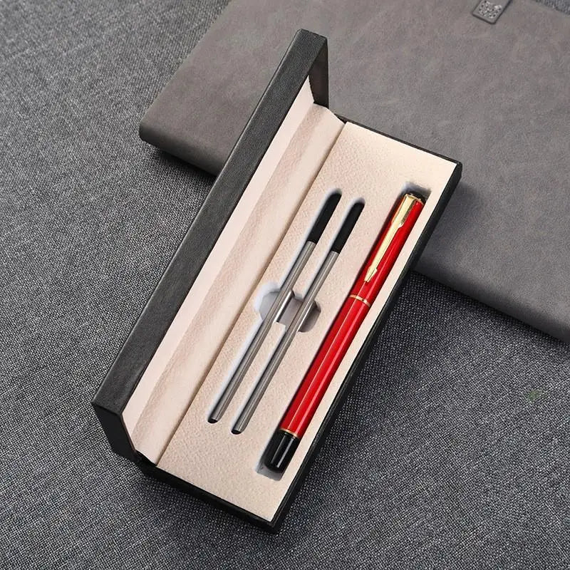 Metal Ballpoint Pens Kit School Business Office Signature Roller Pen Student Stationery Supplies Gift Box Packaging
