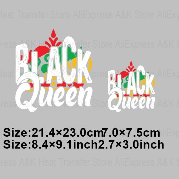 Black History Month Clothes Decals Proude Afro Man Heat Transfers Iron Patches Diy Washable Appliques Heat Press Printing