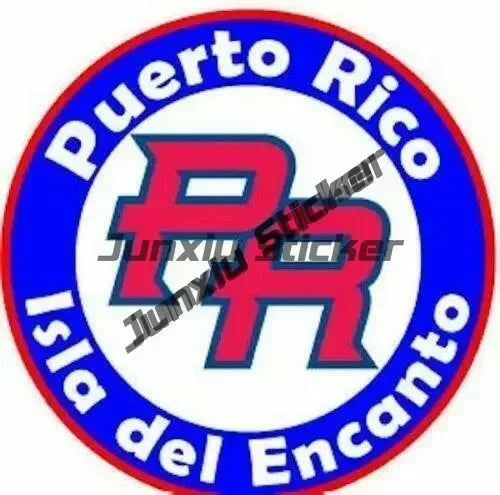 Puerto Rico Flag Frog Bumper Sticker Country Code PR UV Protected Vinyl Waterproof Decal Automotive Accessories Decoration