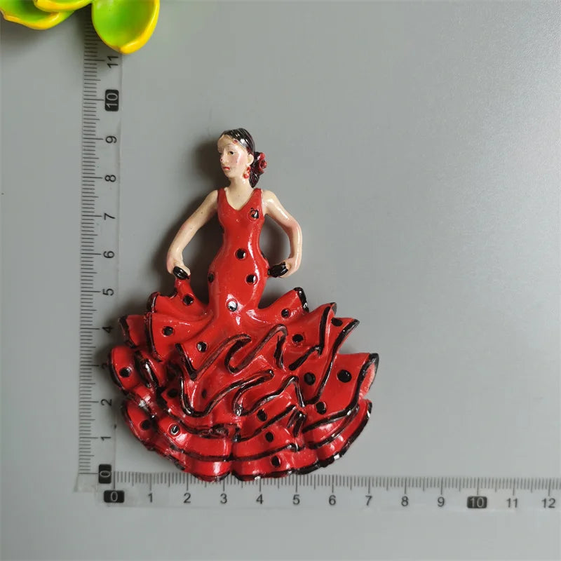 Spain Fridge Magnets Bullfighting flamenco dancers Barcelona ESPANA Tourist Souvenirs Magnetic Stickers Home Decoration Gifts