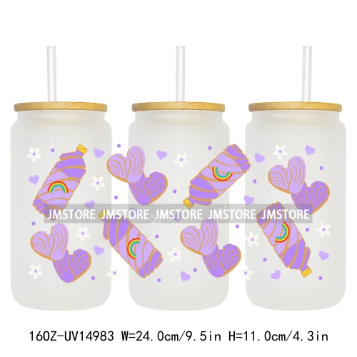 Mexican Talavera Latina Culture 16OZ UV DTF Cup Wraps Ready To Apply Waterproof Transfer Stickers For Libbey Glass Can Tumbler