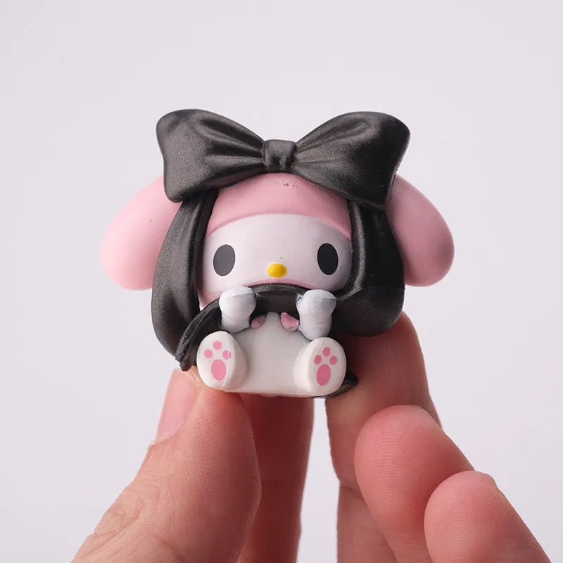 Genuine Sanrio Cinnamoroll My Melody Kuromi Marroncream Kawaii Bow Ballet Series Blind Box Birthday Gift Trendy Toys for Girls