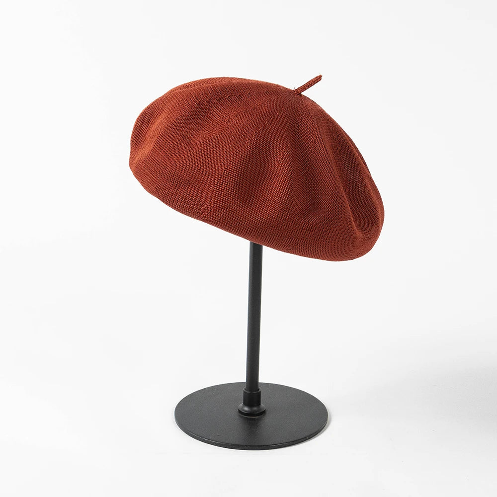 Spring And Summer Fashion Knitted Beret breathable Girls Beret