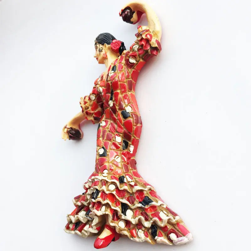 Spanish Fridge Magnets Flamenco Dancer MallorcaTourism Souvenir Decorative Arts Refrigerator Magnetic Stickers Home Decoration