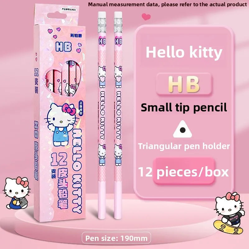 Cinnamoroll Pencil Triangular  Comfort Grip Stationery cute Cartoon Character Smooth Writing Durable Sketching Gift for Students