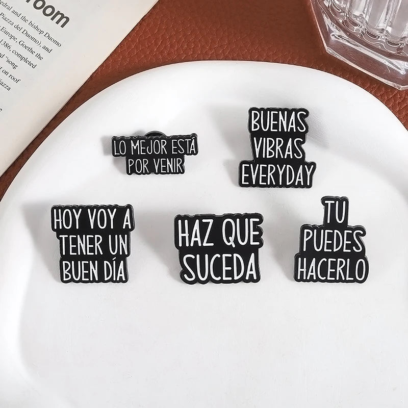 Spanish Latina Quote Enamel Pins Antes Muerta Que Sencilla Ojo de Loca No Se Equivoca Metal Brooches Lapel Badge Jewelry Gifts