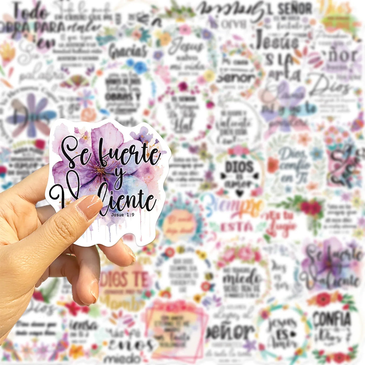 10/50pcs Cute Spanish Bible Motivational Phrase Stickers Aesthetic Scrapbooking Korean Stationery School Supplies Kids Sticker