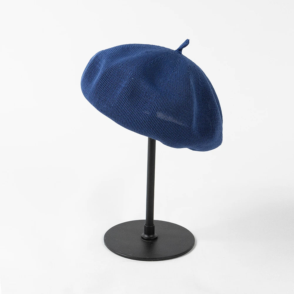 Spring And Summer Fashion Knitted Beret breathable Girls Beret