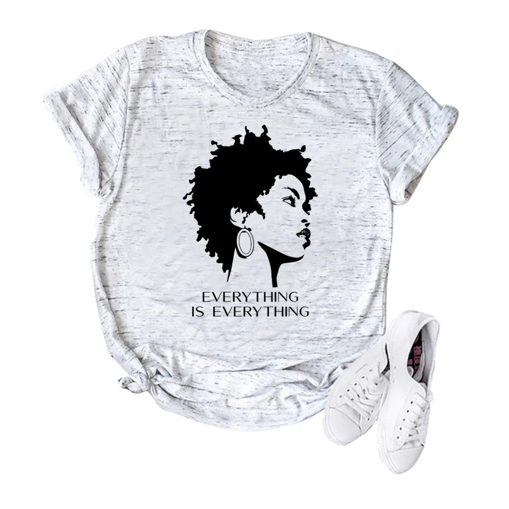 Everything Is Everything Black Girl Shirt Artist Lauryn Hill T-shirt Music Hip Hop Tee BLM Black Girl Magic Shirts Plus Size Top